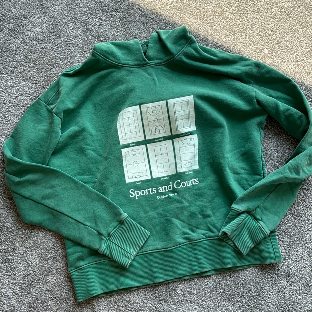 Outdoor Voices Green Sports and Courts Sweatshirt
